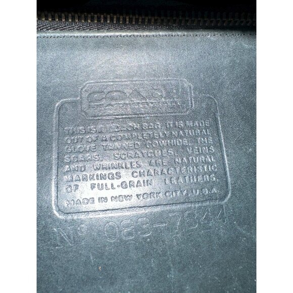 VTG Coach Spectator Bag 9796 Black Leather Brass Turn Lock Purse 80s NYC + Tag - Picture 12 of 12